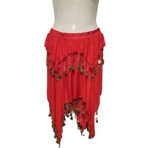 Red Belly Dancing Skirt - NEW